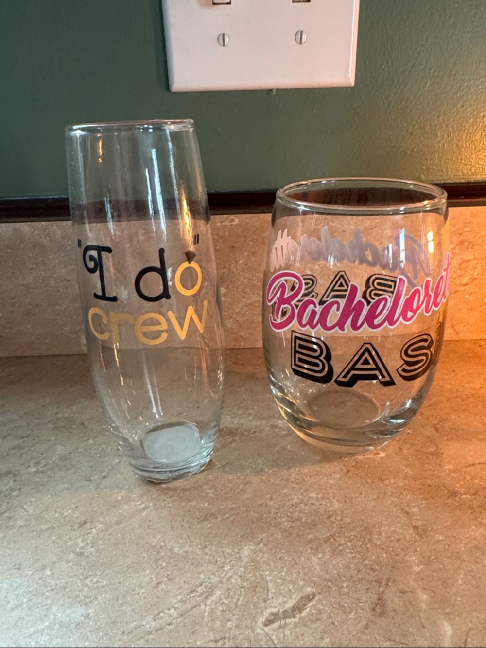 I Do Crew & Bachelorette Bash Glasses - Gold, Black, Pink